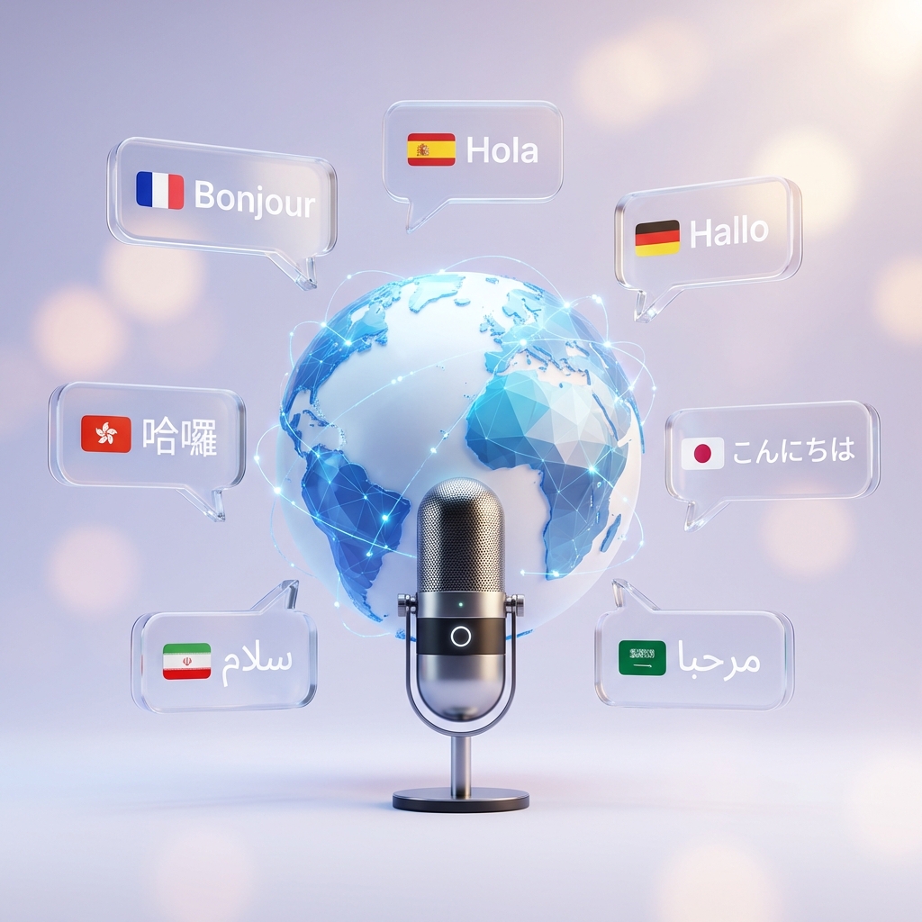 AI live translation globe